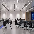 modern monitoring room 3d model