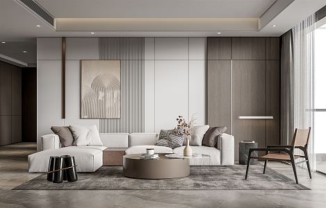 modern living room 3d model