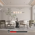 Elegant Restaurant Interior With Decorative Ceiling Pendant Lights Dining Table Green Chairs And Sculpture