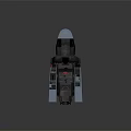 Detailed 3D Model of Mechanical Control Console With Buttons Screens and Structural Components