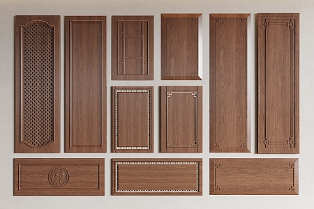 New Chinese Style Cabinet Door Panel Cabinet Door Panel Wardrobe Door Decorative Cabinet Door 3d model