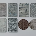 Square Rugs Featuring Diverse Patterns And Textured Designs For Home Decor 3d model