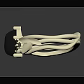 Exquisite Silver Ring With Braided Band Floral Accents And Dark Gemstone Centerpiece