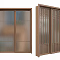 New Chinese-style sliding door 3d model