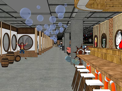 Seafood Restaurant Modern Restaurant 3d model Seafood Restaurant Modern Restaurant 3d model