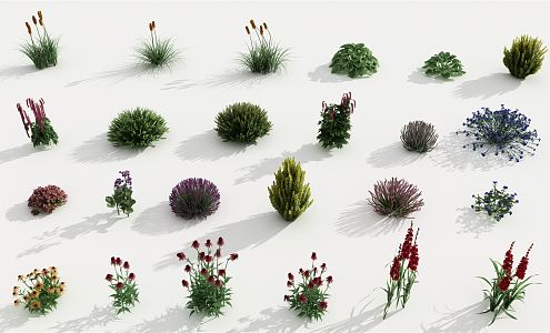 modern plants 3d model