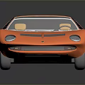 Sleek Copper Sports Car With Convertible Design Gold Wheels And Brown Leather Interior