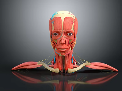 Professional 3D Medical Device Human Muscle Anatomical Teaching Model with Detailed Structure 3d model