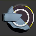 3D Tire Design With Blue Yellow Gray Rims And Wheel Structure