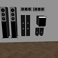 Modern Home Audio Speakers with Floorstanding Bookshelf and Surround Sound Designs