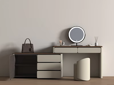 Modern Italian Makeup Table Makeup Stool Makeup Table Makeup Stool 3d model