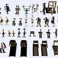 Sports Equipment Variety Including Treadmills Weight Benches Dumbbells And Fitness Machines