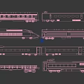 Stylish Wall Decor With Various Black And White Train Line Drawings Design