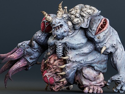 Game Monster Character Orc Warrior Horror Fantasy Characters model