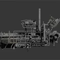 Industrial Piping Equipment With Metal Structures Valves And Mechanical Connections