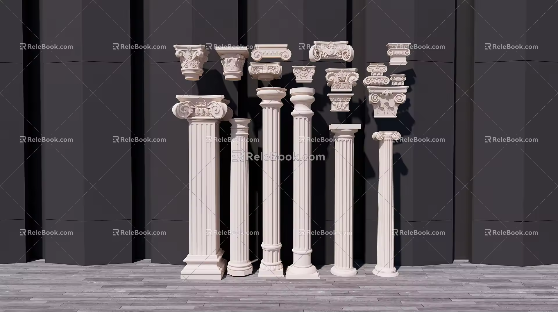 European Roman Column 3d model