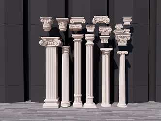 European Roman Column 3d model