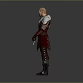 Bald Headed Game and Movie Character Wearing Red and White Armor Holding Long Sword