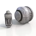 Gray Textured Industrial Machinery Parts With Two Different Sizes