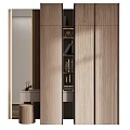 Elegant Wooden Decorative Cabinet With Open Shelves And Decorative Ornaments In Modern Home