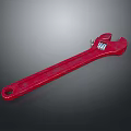 Red Adjustable Wrench A Durable Household Tool For Repair And Maintenance Work