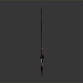 Red Decorative Sword With Intricate Hilt Shiny Blade And Blue Accents