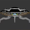 Smart Machine Featuring Circular Structure Black Top White Base Yellow Connecting Parts And Support Legs