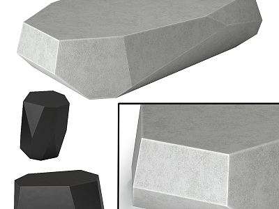 Stone outdoor table 3d model