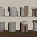 Modern Stool Sofa Stool Low Stool Shoe Changing Stool 3d model