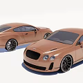 Luxury Copper Colored Coupe Cars With Sleek Design And Black Wheels On White Background