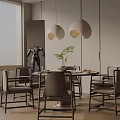 Modern table combination 3d model