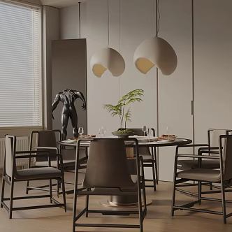 Modern table combination 3d model