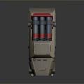 Tan Military Tank With Multiple Rocket Launchers Tracks And Wheels 3D Model Design