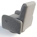 Gray Fabric Recliner Chair With Diamond Quilted Design And Adjustable Stitched Backrest