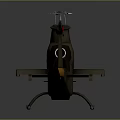 Khaki Helicopter Model With Rotors Transparent Cockpit And Fuselage Details