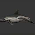 Realistic Grey Dolphin Figure In Natural Swimming Pose With Detailed Features