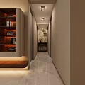 Warm Elegant Open Living And Dining Room With Green Leather Sofa And Classic Wooden Furniture
