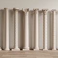 French Roman Column Square Column 3d model