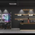 Modern Café Interior Design With Wooden Elements Hanging Lights Counter And Tables