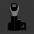 Automotive Gear Shift Lever With Black Silver Finish And Control Knob In Interior