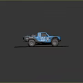 Blue Baja Buggy Off Road Truck Race Ready Vehicle With Off Road Design