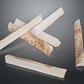 Plant Derived Light Colored Wooden Blocks With Textured Surfaces On Gray Background