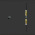 Industrial Metal Drill Rods With Yellow Accents And Pointed Tips