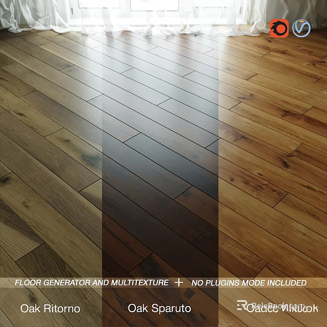 Floor Generator Component With Realistic Multitexture Wooden Floor Surfaces And Design 3d model