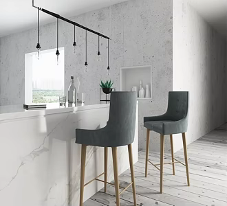 Bar chair combination 3d model