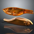 Golden Metal Daily Necessities Handles With Shiny Surface And Modern Design