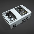 Gray Industrial Control Device With Analog Meter Knobs Buttons And Ports 3d model