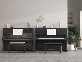 Modern Piano 3d model