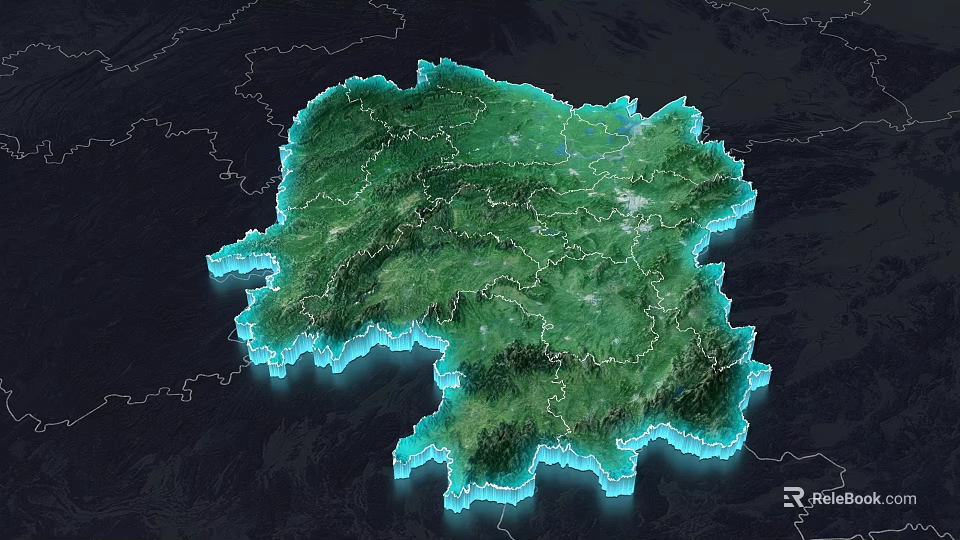 Municipal Roads Network in Urban Planning with Green Areas and Systematic Layout 3d model 