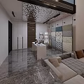 Modern Public Office Space With Open Layout Workstations And Natural Lighting Fixtures